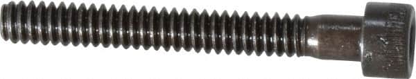Made in USA - #10-24 UNC Hex Socket Drive, Socket Cap Screw - Alloy Steel, Black Oxide Finish, Partially Threaded, 1-1/2" Length Under Head - Benchmark Tooling