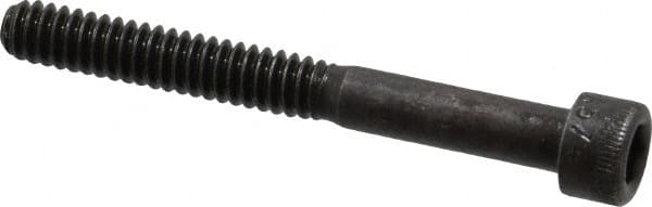 Made in USA - #10-24 UNC Hex Socket Drive, Socket Cap Screw - Alloy Steel, Black Oxide Finish, Partially Threaded, 1-3/4" Length Under Head - Benchmark Tooling