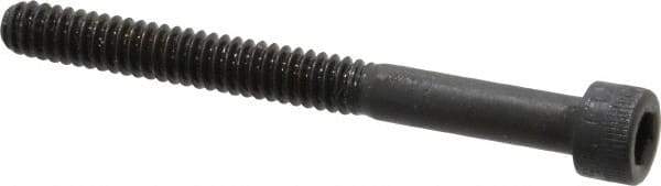 Made in USA - #10-24 UNC Hex Socket Drive, Socket Cap Screw - Alloy Steel, Black Oxide Finish, Partially Threaded, 2" Length Under Head - Benchmark Tooling