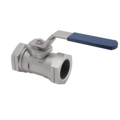 NIBCO - 3/8" Pipe, Reduced Port, Carbon Steel Standard Ball Valve - 1 Piece, Inline - One Way Flow, FNPT x FNPT Ends, Locking Lever Handle, 2,000 WOG - Benchmark Tooling