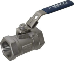 NIBCO - 1-1/4" Pipe, Reduced Port, Carbon Steel Standard Ball Valve - 1 Piece, Inline - One Way Flow, FNPT x FNPT Ends, Locking Lever Handle, 2,000 WOG - Benchmark Tooling
