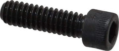 Made in USA - 1/4-20 UNC Hex Socket Drive, Socket Cap Screw - Alloy Steel, Black Oxide Finish, Fully Threaded, 7/8" Length Under Head - Benchmark Tooling