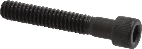 Made in USA - 1/4-20 UNC Hex Socket Drive, Socket Cap Screw - Alloy Steel, Black Oxide Finish, Partially Threaded, 1-1/2" Length Under Head - Benchmark Tooling