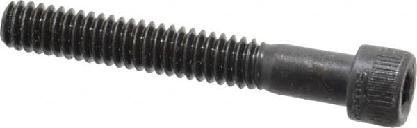 Made in USA - 1/4-20 UNC Hex Socket Drive, Socket Cap Screw - Alloy Steel, Black Oxide Finish, Partially Threaded, 1-3/4" Length Under Head - Benchmark Tooling