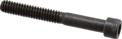 Made in USA - 1/4-20 UNC Hex Socket Drive, Socket Cap Screw - Alloy Steel, Black Oxide Finish, Partially Threaded, 2" Length Under Head - Benchmark Tooling