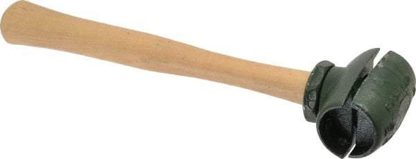 Garland - 1-3/4 Lb Head 1-1/2" Face Malleable Iron Split Head Hammer without Faces - Wood Handle - Benchmark Tooling