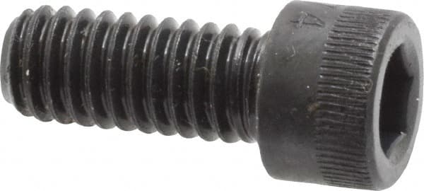 Made in USA - 3/8-16 UNC Hex Socket Drive, Socket Cap Screw - Alloy Steel, Black Oxide, Partially Threaded, 3" Length Under Head - Benchmark Tooling