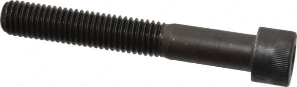 Made in USA - 1/2-13 UNC Hex Socket Drive, Socket Cap Screw - Alloy Steel, Black Oxide Finish, Partially Threaded, 3-1/2" Length Under Head - Benchmark Tooling