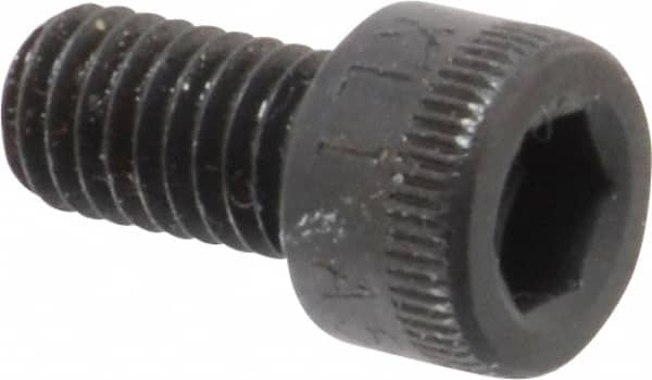 Made in USA - #10-32 UNF Hex Socket Drive, Socket Cap Screw - Alloy Steel, Black Oxide Finish, Fully Threaded, 3/8" Length Under Head - Benchmark Tooling