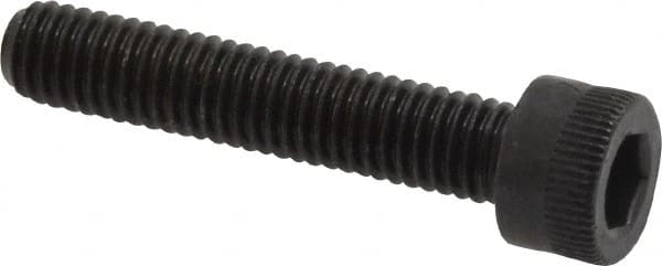 Made in USA - #10-32 UNF Hex Socket Drive, Socket Cap Screw - Alloy Steel, Black Oxide Finish, Fully Threaded, 1" Length Under Head - Benchmark Tooling