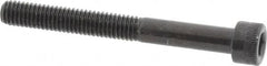 Made in USA - #10-32 UNF Hex Socket Drive, Socket Cap Screw - Alloy Steel, Black Oxide Finish, Partially Threaded, 1-3/4" Length Under Head - Benchmark Tooling