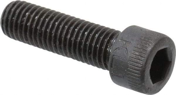 Made in USA - 1/4-28 UNF Hex Socket Drive, Socket Cap Screw - Alloy Steel, Black Oxide Finish, Fully Threaded, 7/8" Length Under Head - Benchmark Tooling