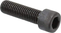 Made in USA - 1/4-28 UNF Hex Socket Drive, Socket Cap Screw - Alloy Steel, Black Oxide Finish, Fully Threaded, 7/8" Length Under Head - Benchmark Tooling