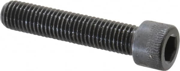 Made in USA - 1/4-28 UNF Hex Socket Drive, Socket Cap Screw - Alloy Steel, Black Oxide Finish, Fully Threaded, 1-1/4" Length Under Head - Benchmark Tooling