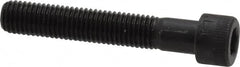 Made in USA - 1/4-28 UNF Hex Socket Drive, Socket Cap Screw - Alloy Steel, Black Oxide Finish, Partially Threaded, 1-1/2" Length Under Head - Benchmark Tooling