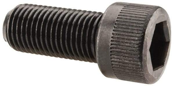 Made in USA - 3/8-24 UNF Hex Socket Drive, Socket Cap Screw - Alloy Steel, Black Oxide Finish, Fully Threaded, 7/8" Length Under Head - Benchmark Tooling