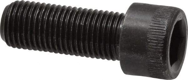 Made in USA - 3/8-24 UNF Hex Socket Drive, Socket Cap Screw - Alloy Steel, Black Oxide Finish, Fully Threaded, 1" Length Under Head - Benchmark Tooling