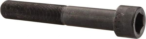 Made in USA - 3/8-24 UNF Hex Socket Drive, Socket Cap Screw - Alloy Steel, Black Oxide Finish, Partially Threaded, 3" Length Under Head - Benchmark Tooling