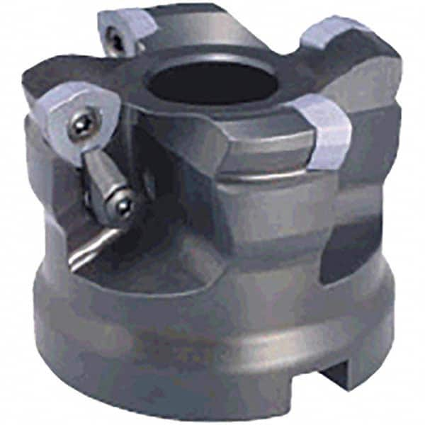 Tungaloy - 3" Cut Diam, 1" Arbor Hole, Indexable High-Feed Face Mill - Benchmark Tooling