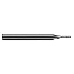 Miniature End Mills - Deburring End Mill - 0.1250″ (1/8″) Cutter Diameter × 0.3750″ (3/8″) Length of Cut Carbide Deburring Square End Mill, 14 RH Teeth, 7 LH Teeth - Exact Industrial Supply