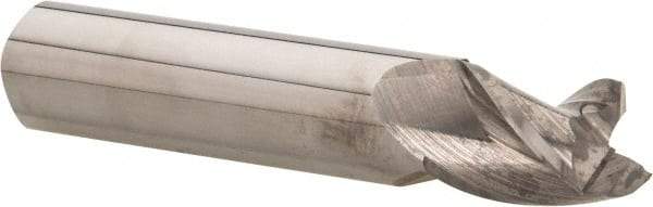 SGS - 3/4", 1" LOC, 3/4" Shank Diam, 4" OAL, 3 Flute, Solid Carbide Square End Mill - Single End, Uncoated, Spiral Flute, 38° Helix, Centercutting, Right Hand Cut, Right Hand Flute, Series 43L - Benchmark Tooling