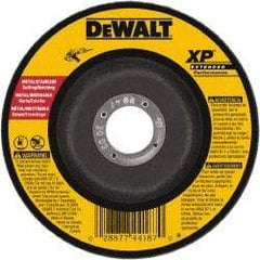 DeWALT - 24 Grit, 5" Wheel Diam, 3/32" Wheel Thickness, Type 27 Depressed Center Wheel - Zirconia Alumina, Resinoid Bond, 12,200 Max RPM - Benchmark Tooling