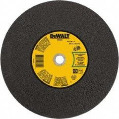 DeWALT - 14" 24 Grit Silicon Carbide Cutoff Wheel - 1/8" Thick, 1" Arbor, 5,500 Max RPM, Use with Gas Powered Saws - Benchmark Tooling