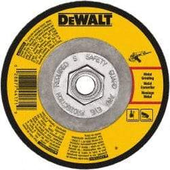 DeWALT - 24 Grit, 6" Wheel Diam, 1/8" Wheel Thickness, Type 27 Depressed Center Wheel - Aluminum Oxide, Diamond Matrix Bond, 10,100 Max RPM, Compatible with Angle Grinder - Benchmark Tooling