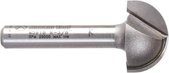 Amana Tool - 3/4" Cut Diam, 7/16" Length of Cut, 2 Flute Core Box Edge Profile Router Bit - Carbide-Tipped, 1/4" Shank Diam, 1-3/4" OAL, Uncoated - Benchmark Tooling