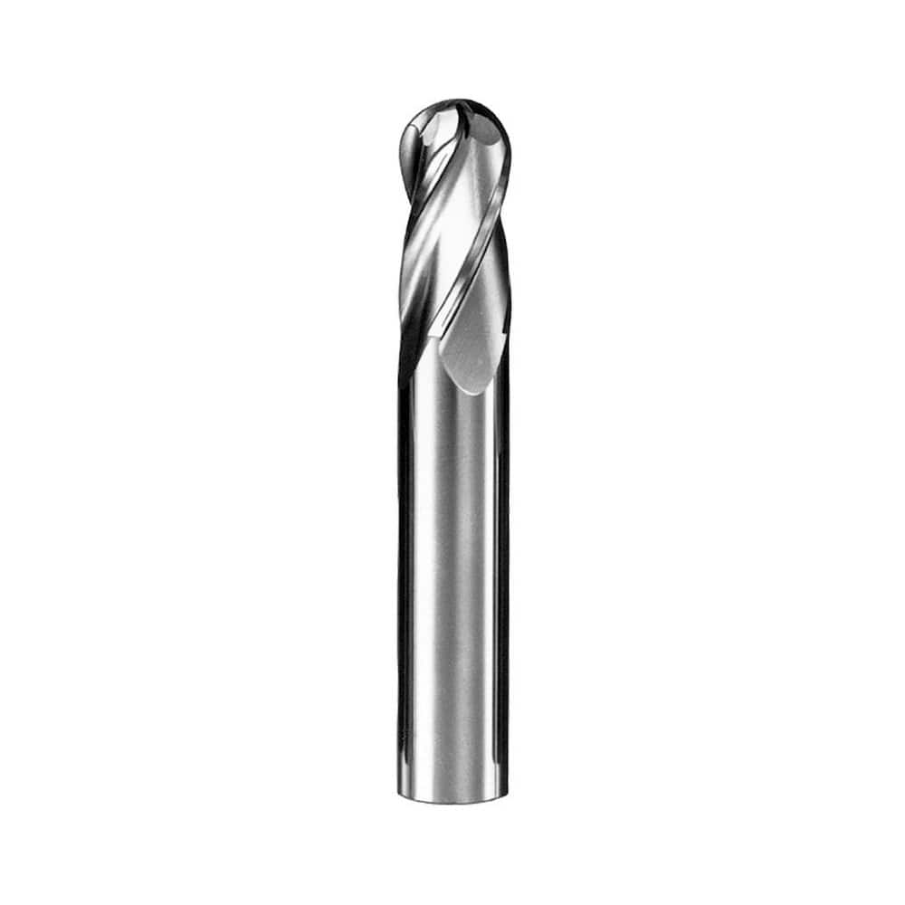 Ball End Mill: 0.3125″ Dia, 0.8125″ LOC, 4 Flute, Solid Carbide 2-1/2″ OAL, 5/16″ Shank Dia, 30 ° Helix, Diamond Coated, Single End, Series 1B