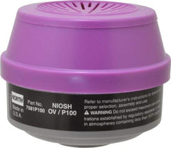 North - Black and Purple P100 Cartridge and Filter Combination - Series 7581, Protects Against Organic Vapor - Benchmark Tooling