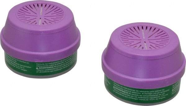 North - Green and Purple P100 Cartridge and Filter Combination - Series 7584, Protects Against Ammonia, Methylamine - Benchmark Tooling