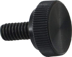 Made in USA - #8-32 Knurled Shoulder Steel Thumb Screw - 3/8" OAL, 1/2" Head Diam - Benchmark Tooling