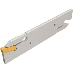 Iscar - 3.5 to 4.5mm Groove Width, 15mm Max Depth of Cut, Neutral Cut, CGHN Indexable Grooving Blade - GIF, GIF-E (W=4-6), GIM-C, GIM-J, GIM-W Insert Style, Series Cut Grip - Benchmark Tooling