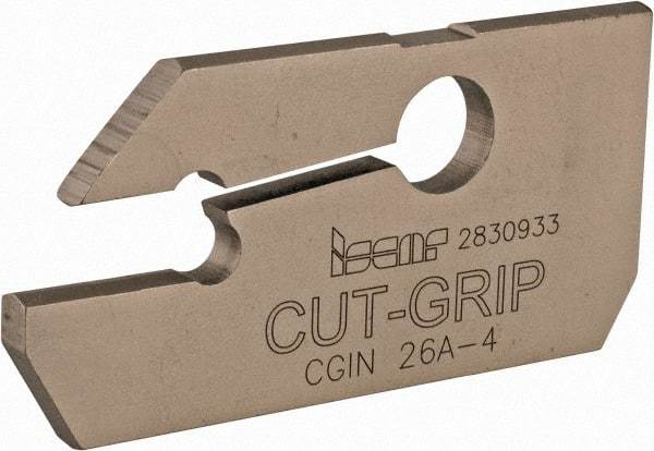 Iscar - 3.6 to 4.5mm Groove Width, 19.5mm Max Depth of Cut, Neutral Cut, CGIN Indexable Grooving Blade - GIFI-E, GIMIY, GINI-E, GIPI, GIPI (Full Radius), GIPI-E, GIPI-E (Full Radius) Insert Style, Series Cut Grip - Benchmark Tooling