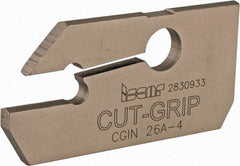 Iscar - 3.6 to 4.5mm Groove Width, 19.5mm Max Depth of Cut, Neutral Cut, CGIN Indexable Grooving Blade - GIFI-E, GIMIY, GINI-E, GIPI, GIPI (Full Radius), GIPI-E, GIPI-E (Full Radius) Insert Style, Series Cut Grip - Benchmark Tooling