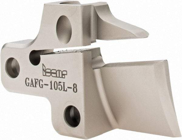 Iscar - Left Hand Cut, 8mm Insert Width, Cutoff & Grooving Support Blade for Indexables - 25mm Max Depth of Cut - Benchmark Tooling