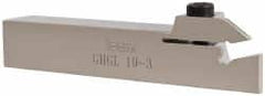 Iscar - GHG, Left Hand Cut, 1.58" Max Workpc Diam, GI..,TIP.. Insert, Indexable Cutoff Toolholder - 0.79 Max Depth of Cut, 3/4" Shank Width, 3/4" Shank Height, 4-1/2" OAL - Benchmark Tooling