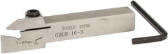 Iscar - GHG, External, Right Hand, 1.57" Max Depth of Cut, 3 to 4mm Groove Width, Indexable Grooving Tool Holder - GI..,TIP.. Insert Compatibility, 16mm Shank Height, 16mm Shank Width, 110mm OAL - Benchmark Tooling