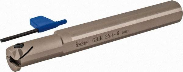 Iscar - 0.984" Min Bore Diam, 8" OAL, 1" Shank Diam, GHI Indexable Boring Bar - 2" Max Bore Depth, GI.. Insert - Benchmark Tooling