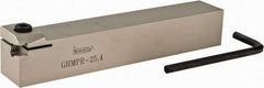 Iscar - GHMP, External, Right Hand, 0.189" Max Depth of Cut, 1/4" Max Groove Width, Indexable Grooving Tool Holder - GI.., GPV, TIP Insert Compatibility, 1" Shank Height, 1" Shank Width, 6" OAL - Benchmark Tooling