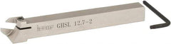 Iscar - GHS, External, Left Hand, 1" Max Depth of Cut, 0.087 to 1/8" Groove Width, Indexable Grooving Tool Holder - GIG, GIM, GIP, TIP Insert Compatibility, 1/2" Shank Height, 1/2" Shank Width, 4.72" OAL - Benchmark Tooling