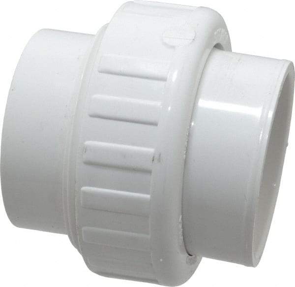 Value Collection - 2" PVC Plastic Pipe Union with EPDM O-Ring - Schedule 40, Slip End Connections - Benchmark Tooling