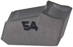 Iscar - GFN IC54 Grade, 0.1594" Cutting Width, Carbide Cutoff Insert - 0° Neutral Lead Angle, 0.0094" Cnr Rad, Single End - Benchmark Tooling