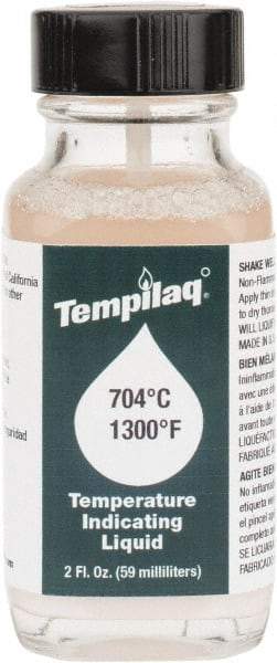 Tempil - 1,300°F Temp Indicating Liquid - 2 Ounce Container, 704°C - Benchmark Tooling