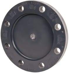 Value Collection - 6" Pipe, 11" OD, PVC Blind Pipe Flange - Schedule 80, Gray - Benchmark Tooling