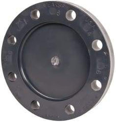 Value Collection - 6" Pipe, 11" OD, PVC Blind Pipe Flange - Schedule 80, Gray - Benchmark Tooling