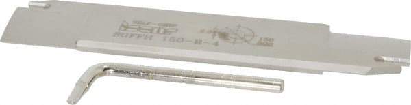 Iscar - 1.2598" Blade Height, 0.2047" Blade Width, 5.9055" OAL, Right Hand Cut, Double End Indexable Cut-Off Blade - 30mm Max Depth of Cut, SGFFH Blade, Self Grip Series - Benchmark Tooling