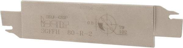 Iscar - 1.2598" Blade Height, 0.1575" Blade Width, 5.9055" OAL, Right Hand Cut, Double End Indexable Cut-Off Blade - 20mm Max Depth of Cut, SGFFH Blade - Benchmark Tooling