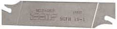 Iscar - 3/4" Blade Height, 0.0472" Blade Width, 3.3858" OAL, Right Hand Cut, Double End Indexable Cut-Off Blade - SGFH Blade, Self Grip Series - Benchmark Tooling